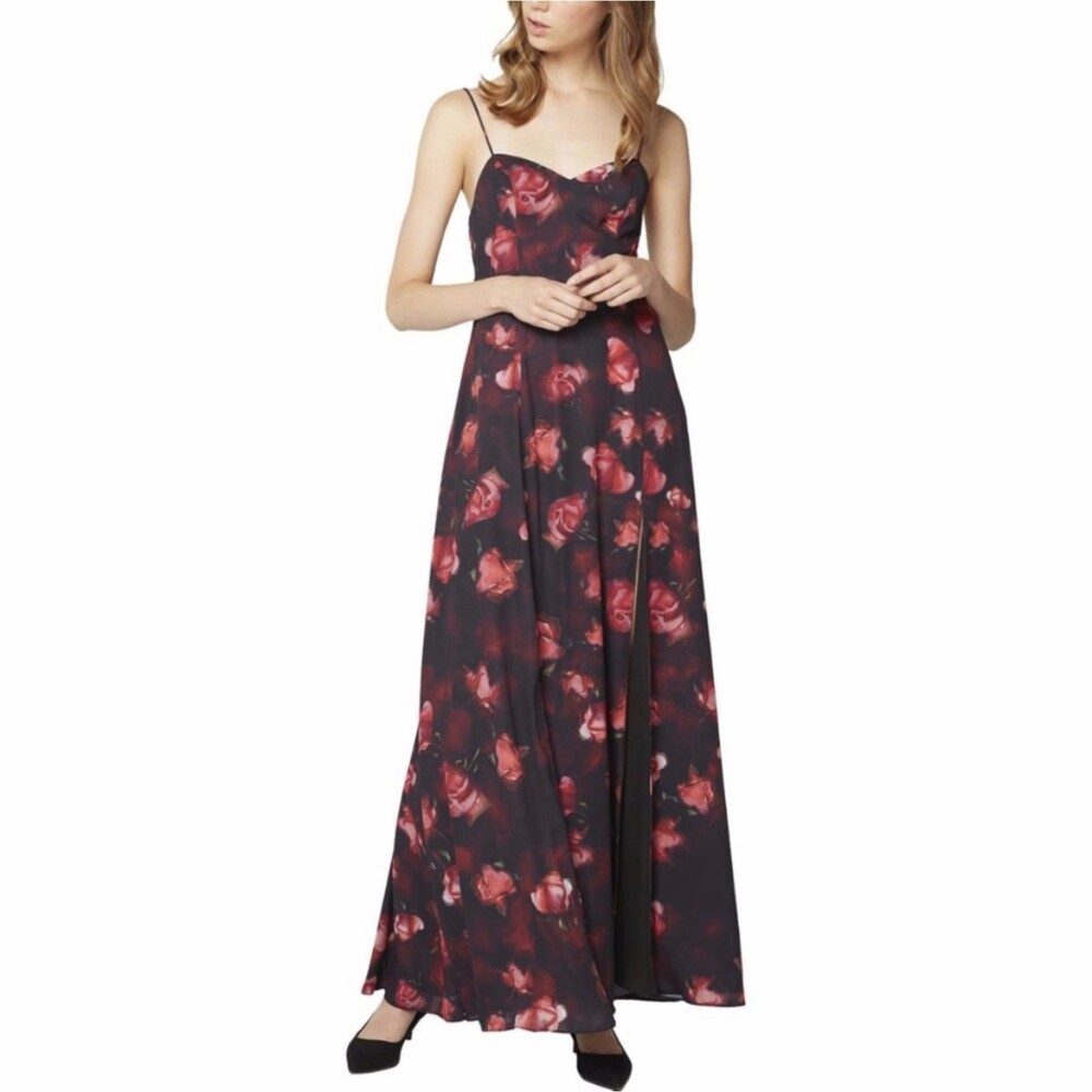 Fame and Partners Maxi Dress Gown Floral Rose 6